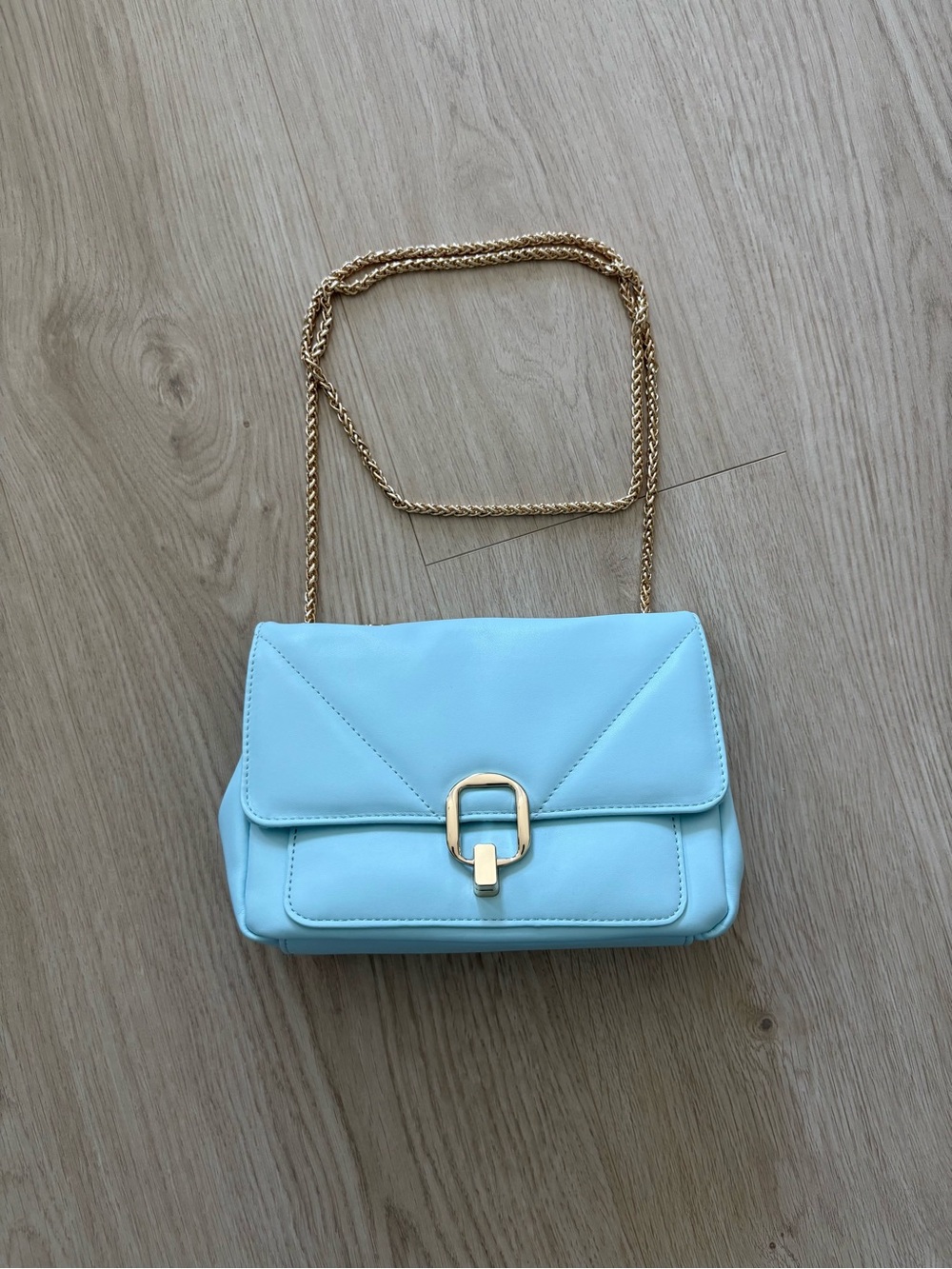 Gold Chain Light Blue Pimkie Crossbody Purse